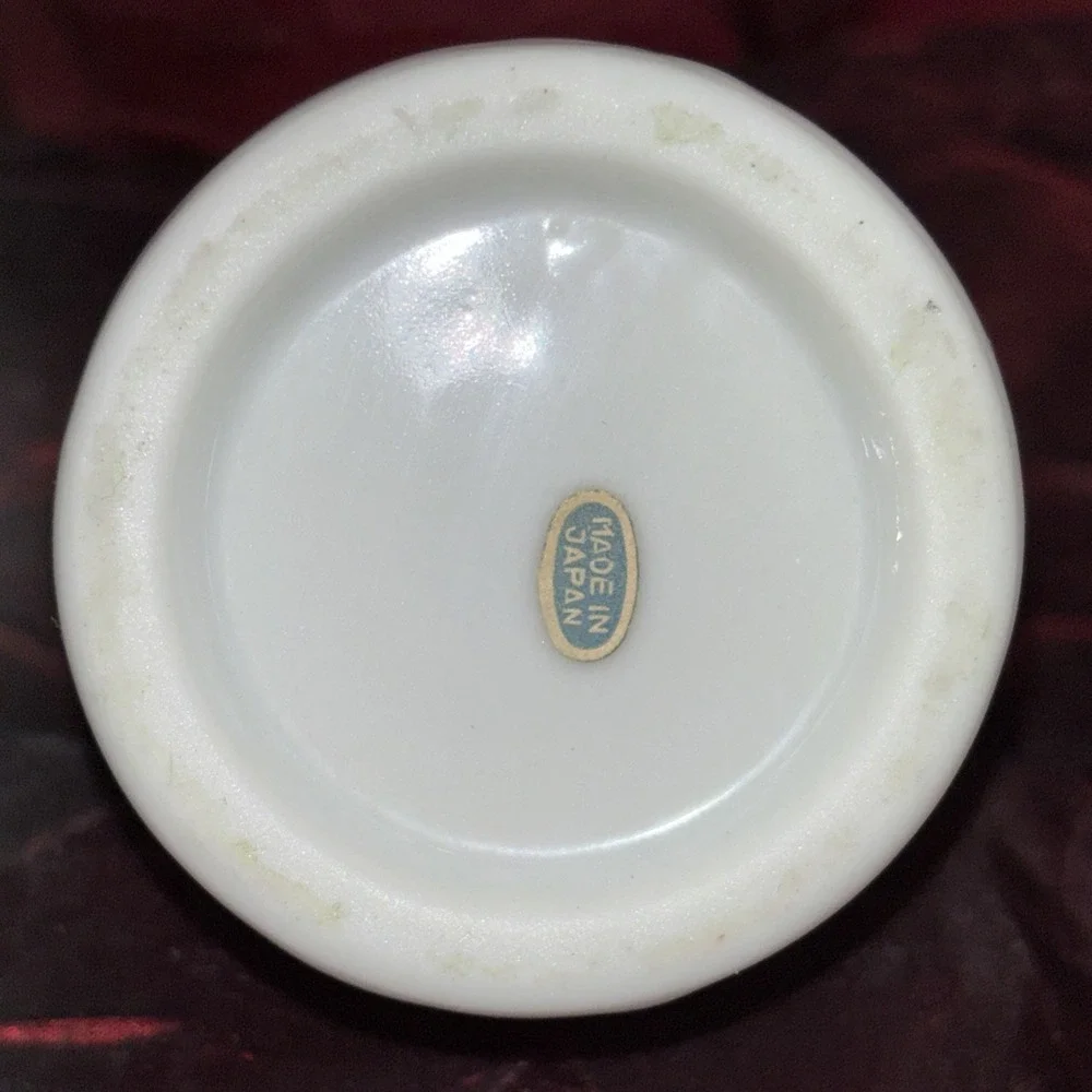 Vintage Japanese Buddhist Altar Lotus Flower Bud Vase Hand Painted Made In Japan